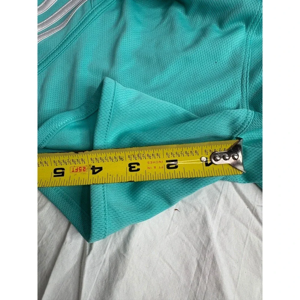 Adidas Kids Teal Athletic Shorts with Silver Stripes Size L 14 NWT